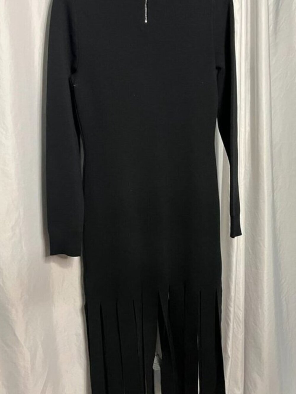 Michael Kors Collection Black Merino Streamer Dress Medium - Picture 6 of 16